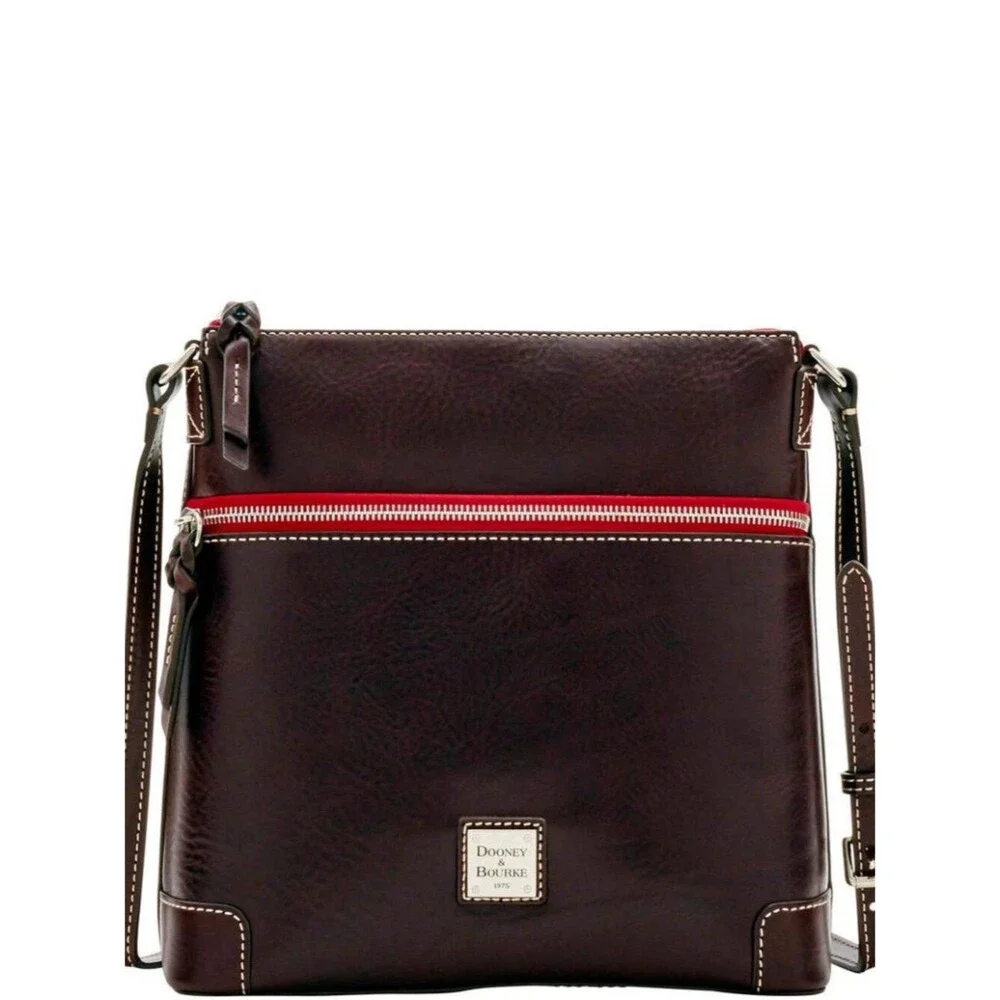 DOONEY & BOURKE Florentine Triple Zip North/South Crossbody Bag Brown